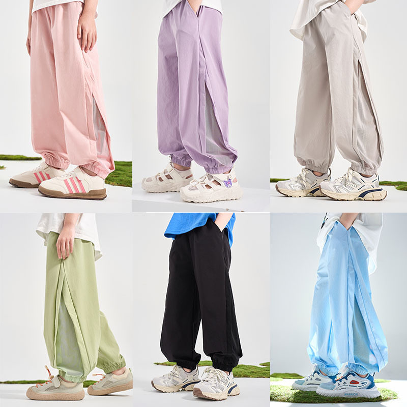 女童防蚊裤冰丝夏季薄款儿童速干裤子春秋装宝宝工装裤运动裤长裤