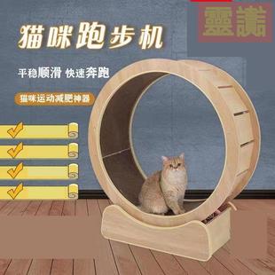 猫咪跑圈跑步机猫跑轮健身滚轮圈猫爬架子宠物运动跑道减肥猫抓板