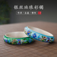 珐琅花丝纯银手镯 非遗国风景泰蓝足银手镯闭口名族风原创设计