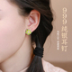 999纯银耳钉女 非遗大师设计小众轻奢高雅国风珐琅彩银耳钉