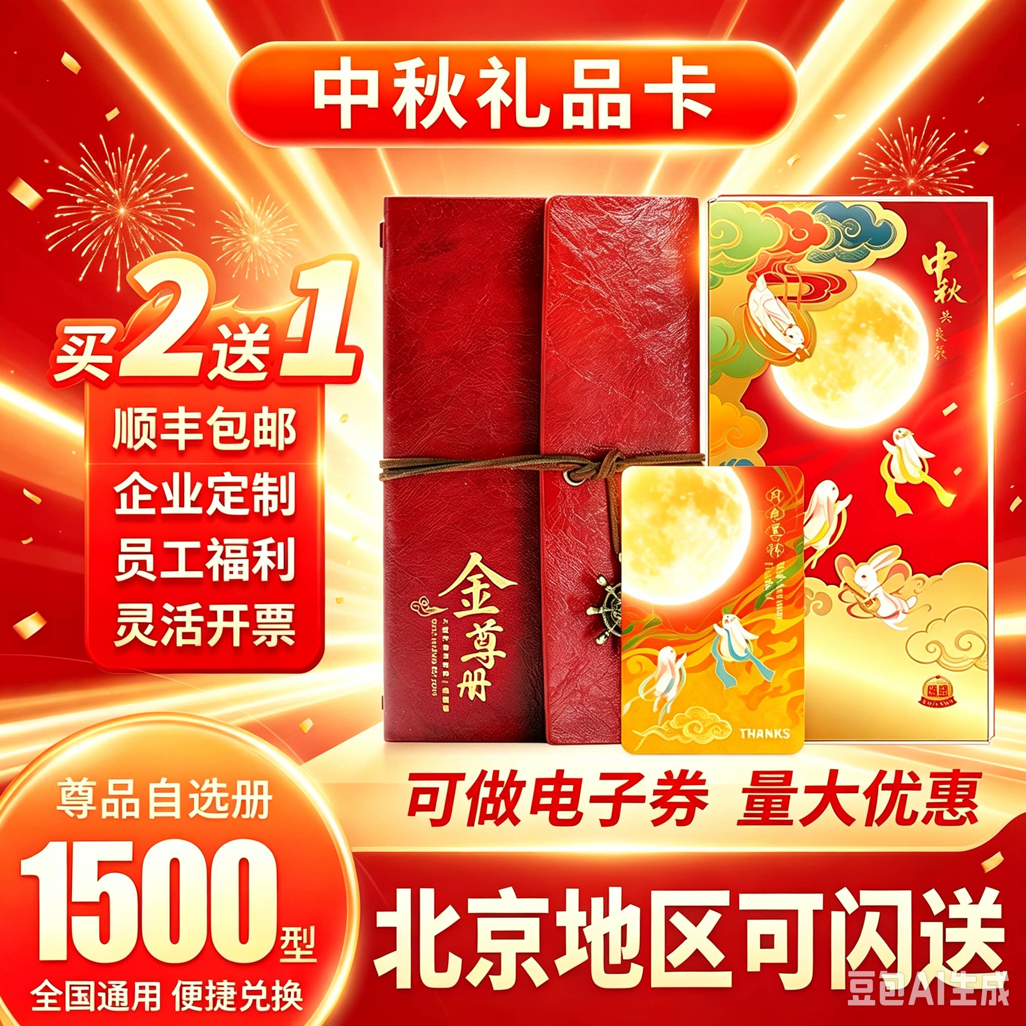 中秋礼品卡自选册送礼图片