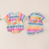 新生儿衣服公主爬服 包屁衣女宝宝夏装 麦兜姐姐婴儿连体衣夏季 短袖