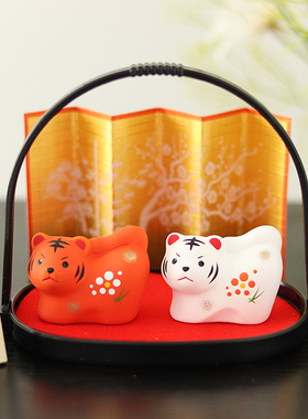 日本药师窑陶土摆件日式桌面可爱