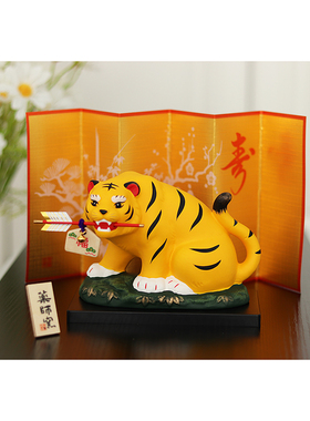 日本药师窑陶土摆件日式寓意好