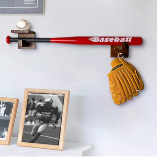 球棒展示架壁挂式收藏架置物架收纳盒球迷礼品棒球周边生日礼物