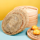 蒸小笼包 草垫子不粘圆形手编加密蒸笼垫草编蒸包子馒头馍蒸笼布