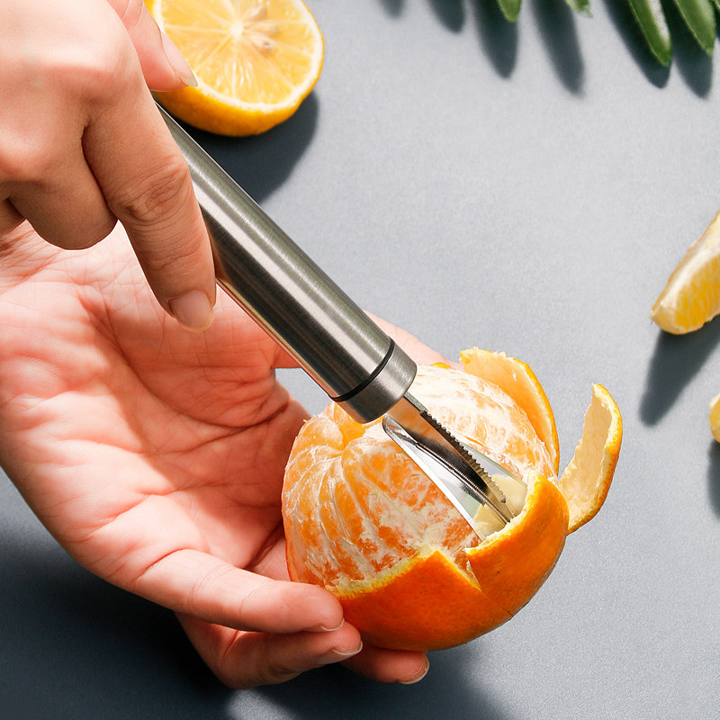 剥橙刀304不锈钢家用橙子去皮剥柚子脐橙神工具开橙轻松省力神器