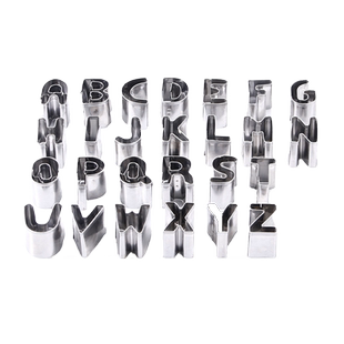 不锈钢英文字母饼干模具生日快乐模具胡萝卜数字水果切模印花装饰