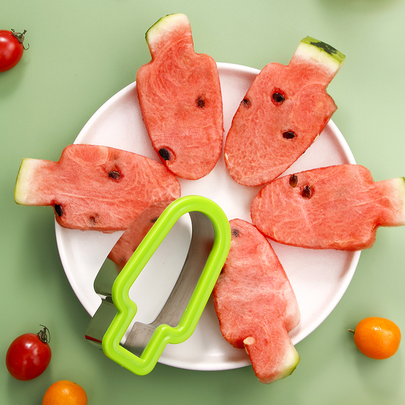 不锈钢西瓜切块器水果分割工具拼盘西瓜切块神器切成雪糕形状模具