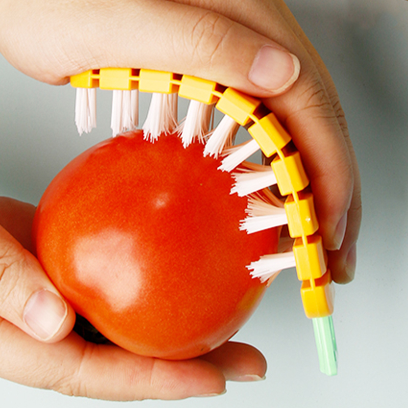 可弯曲胡萝卜果蔬清洁刷洗蔬菜神