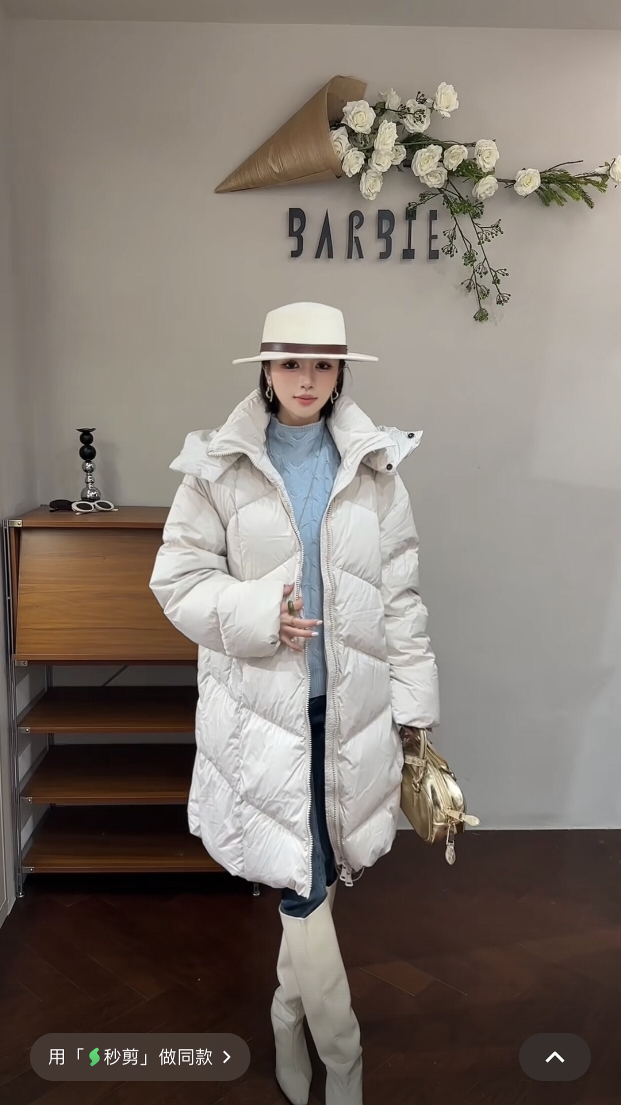 欧洲站2025冬新时尚连帽拉链宽韩系中长款过膝羽绒服外套女61240