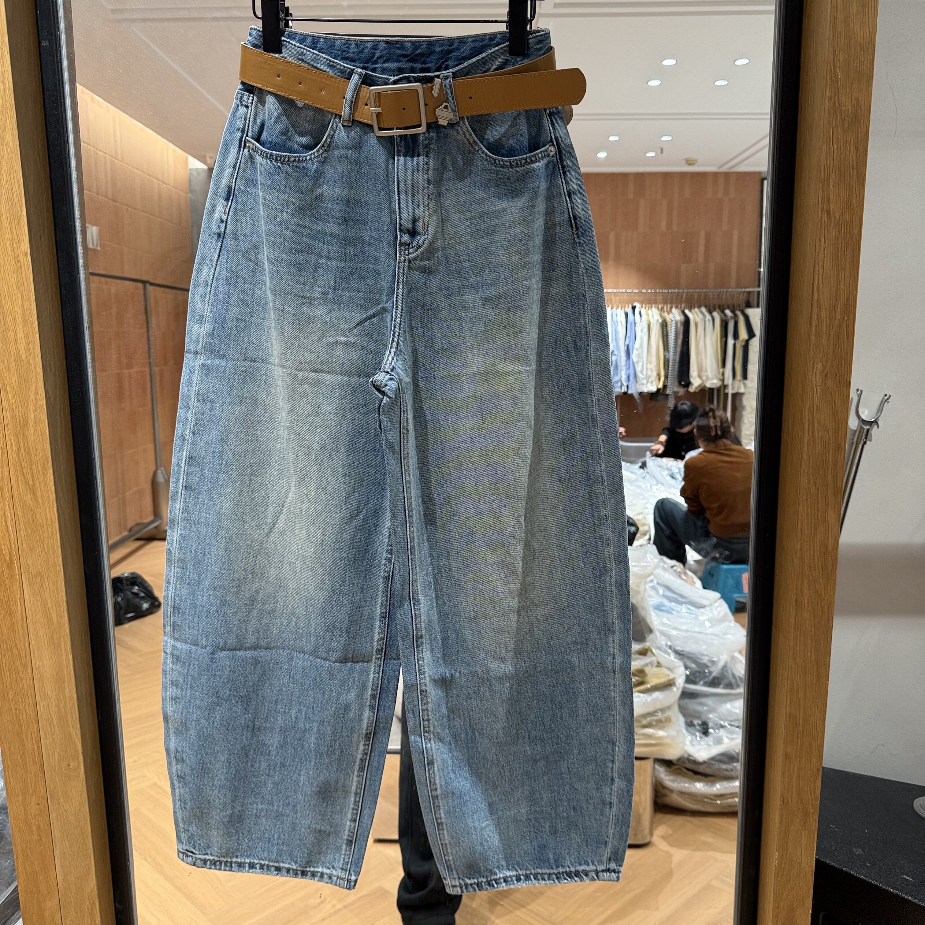 欧洲站2026春季新款欧货高腰显瘦百搭个性女休闲牛仔裤老爹裤