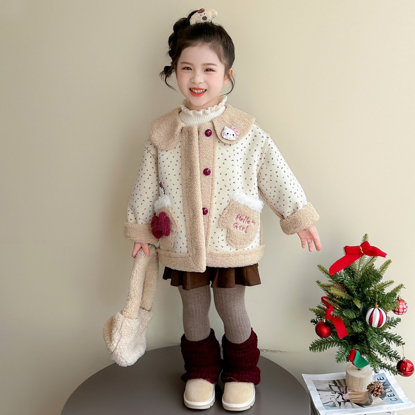 超好看女童加绒外套秋冬装儿童装