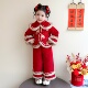 拜年服女童新中式 礼服儿童过年衣服 宝宝新年喜庆唐装 国风套装 冬装
