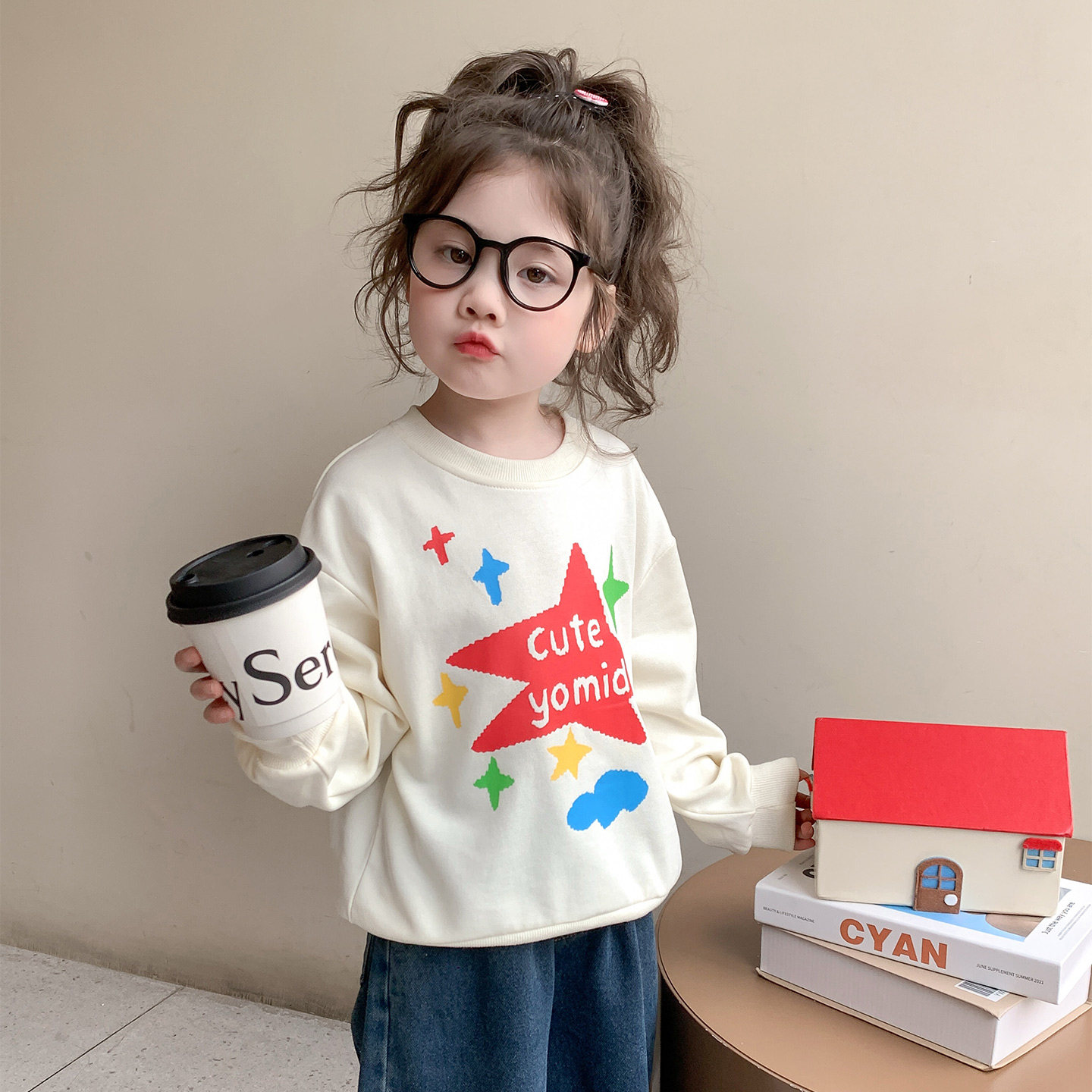 女童卫衣春秋装2026新款超好看儿童打底衫女宝宝洋气时髦长袖上衣,童装/婴儿装/亲子装,卫衣/绒衫,淘宝优惠券,粉丝福利购,淘宝优惠卷