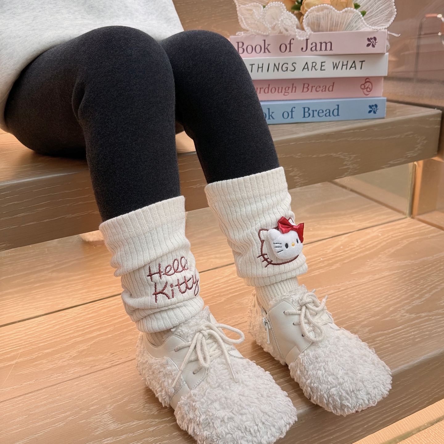 女童加绒打底裤秋冬季外穿洋气儿童修身长裤女宝宝一体绒加厚裤子