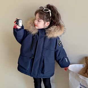 派克服外套 加绒加厚儿童保暖棉袄女宝宝冬季 女童棉服冬装 2025新款