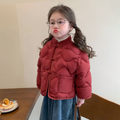儿童加厚国风小童宝宝新中式 外套秋冬季 棉衣 棉服2025新款 女童冬装
