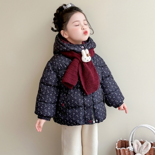 女童超好看羽绒棉服冬装2025新款洋气儿童外套加绒加厚女宝宝棉袄