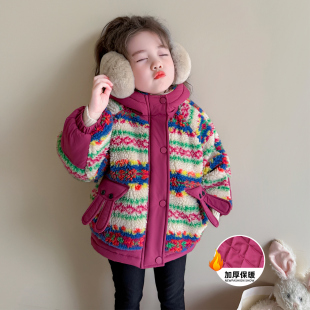 羊羔绒棉服 超好看儿童加厚女宝宝冬装 女童夹棉外套秋冬季 2025新款