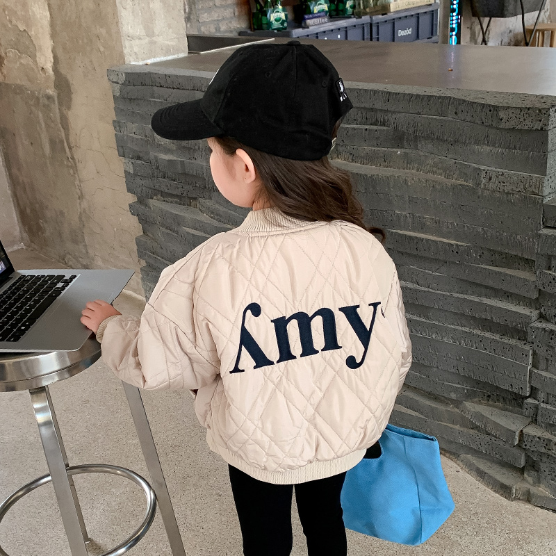 朵贝熊加厚秋冬棒球领外套