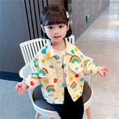 卡通休闲衣服女宝宝上衣秋 儿童韩版 女童牛仔外套洋气春装 2025新款