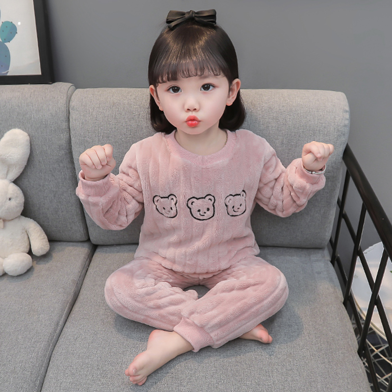 朵贝熊法兰绒休闲居家秋冬睡衣
