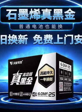 天能真黑金高容版48v60v72v25A96两轮电动车雅迪绿源小刀台铃爱玛