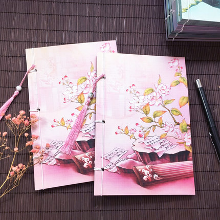 复古线装本笔记本文具古风本子动漫周边手账加厚记事本日记本彩页记事本学生特色礼品本古风手账本