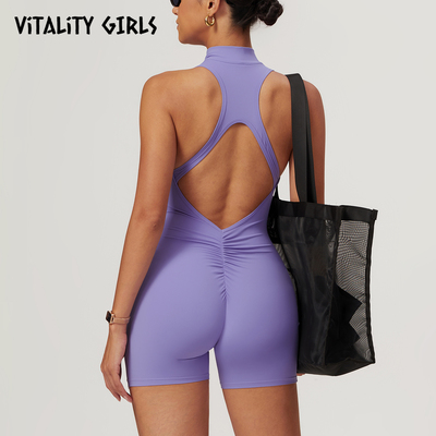 Vitality Girls无袖连体瑜伽服高强度美背运动健身连体衣女带胸垫