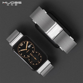 适用小米手环7pro表带小米手环7pro腕带金属手表带卡扣磁吸皮质真皮米兰尼斯小米7pro表带七编织表链配件智能