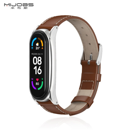 适用小米手环10/9/8/7/6/5/4/3表带腕带真皮皮质陶瓷版NFC手腕带皮表带替换带牛皮皮带商务男生女士冬天