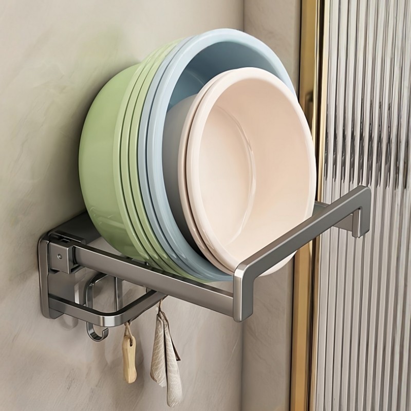 吸盘脸盆收纳架卫生间折叠挂盆神器浴室免打孔壁挂式洗角洗脸盆架,家庭/个人清洁工具,脸盆架,淘宝优惠券,粉丝福利购,淘宝优惠卷