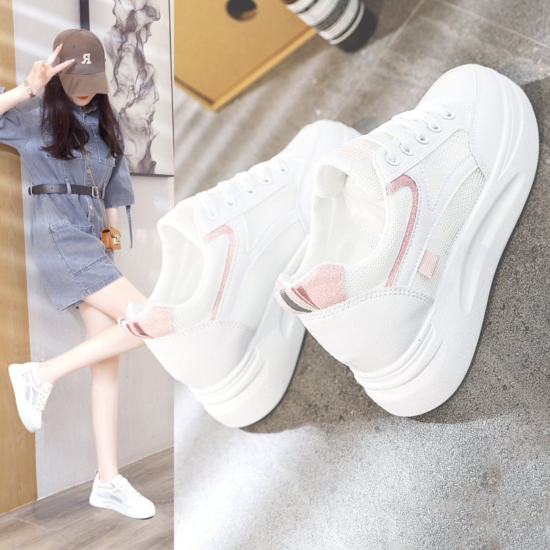 内增高小白鞋女款2026春秋新款百搭帆布厚底板鞋夏鞋子透气0115e,女鞋,时尚休闲鞋,淘宝优惠券,粉丝福利购,淘宝优惠卷