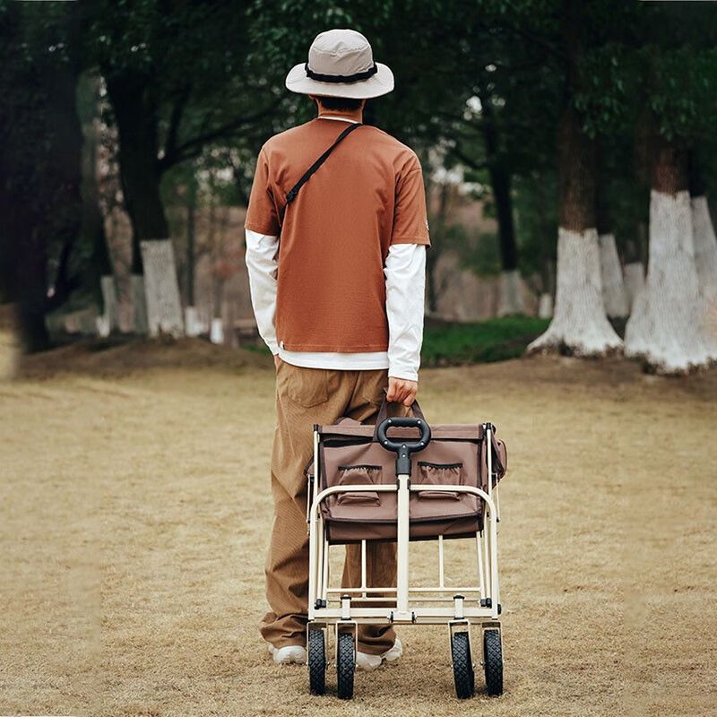新品户外露营小拖车可折叠营地车手推车便携野营野餐拉杆买菜车卡