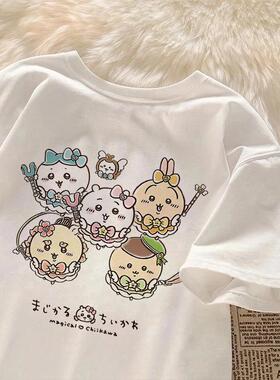 2025新款中大童纯棉短袖T恤女童夏装上衣宝宝吉伊卡哇时髦衣服