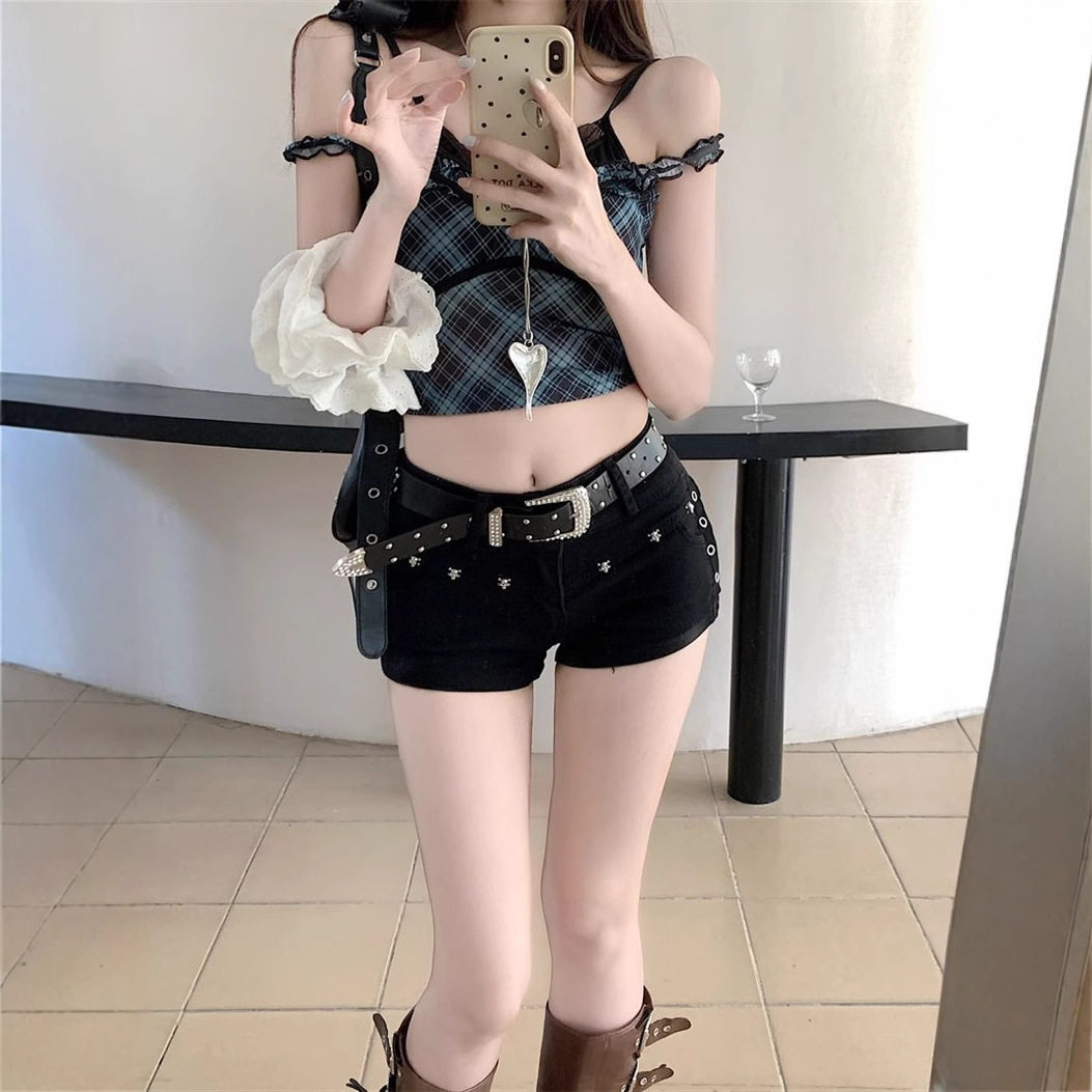 y2k牛仔超短裤女新款辣妹美式甜辣风低腰紧身夜店显瘦酒吧热裤潮