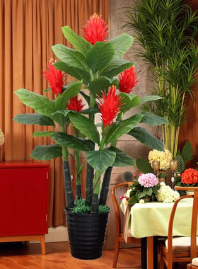 高品质假花鸿运当头客厅摆件高级感仿真植物盆栽室内摆设仿生绿植