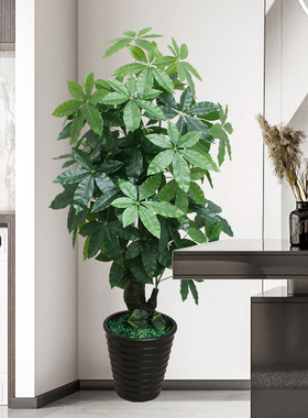 仿真绿植大型发财树客厅装饰绿色室内仿生假花盆栽塑料植物假盆景