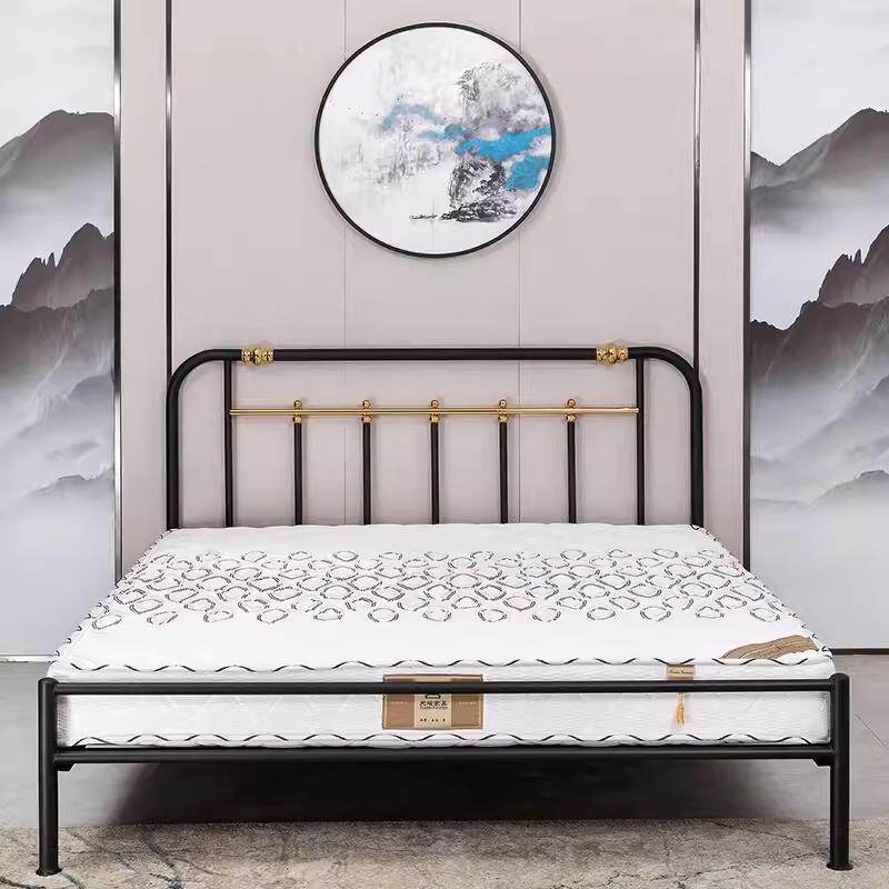 天坛家具 金属钢管铁艺 双人公主铁床钢管床1.5 1.8米 铁架床