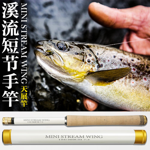 溪流竿短节天展竿超轻迷你便捷