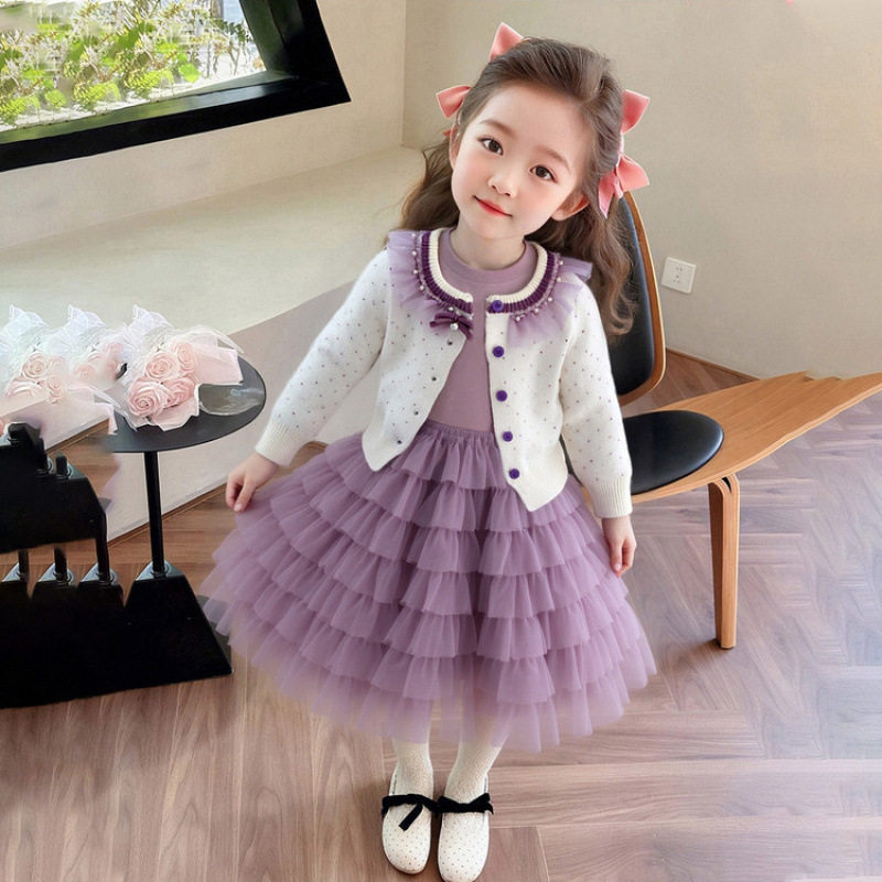 女童针织外套连衣裙秋冬款洋气时尚2025新款韩版公主蛋糕裙潮流款,户外/登山/野营/旅行用品,作训外套/套装/野战套装,淘宝优惠券,粉丝福利购,淘宝优惠卷