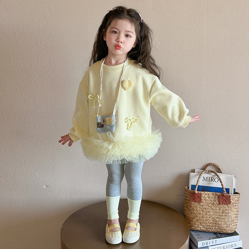 女小童网纱卫衣裙套装春秋款女宝宝韩版时尚春装小女孩公主两件套,女装/女士精品,时尚套装,淘宝优惠券,粉丝福利购,淘宝优惠卷
