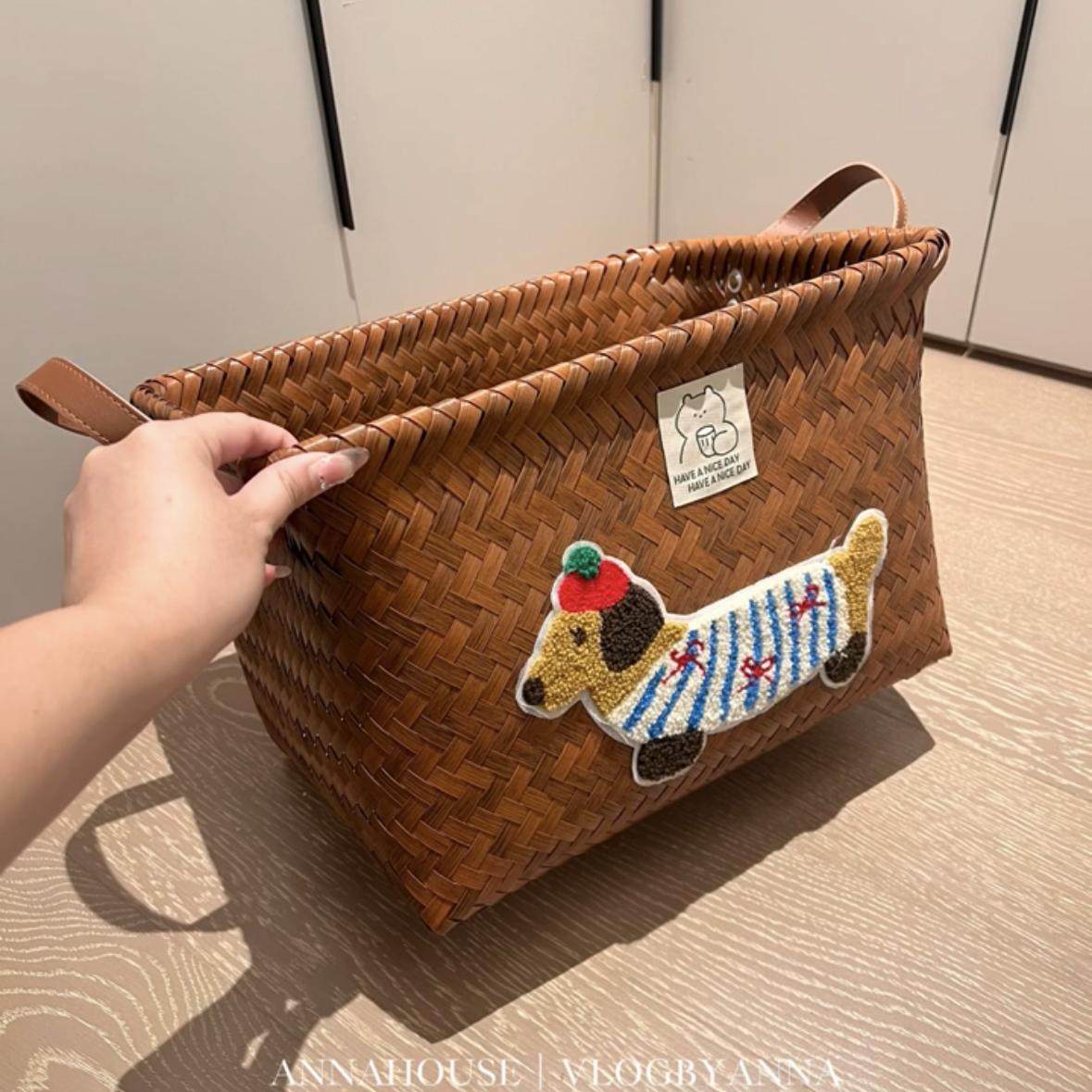 零食玩具收纳筐家用桌面杂物整理收纳盒长方形编织篮子藤编储物筐,收纳整理,收纳筐,淘宝优惠券,粉丝福利购,淘宝优惠卷