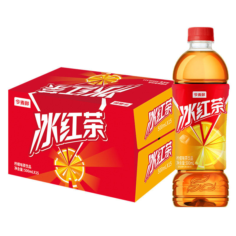 整箱包邮今麦郎冰红茶青梅绿茶500ml*15瓶蜂蜜柚子茉莉蜜茶饮料