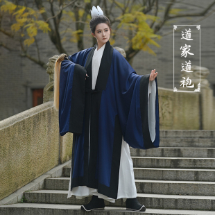 大氅鹤氅披风道士 道袍汉服氅衣明制汉服夏男女装 斜塘衣庄夏季 薄款
