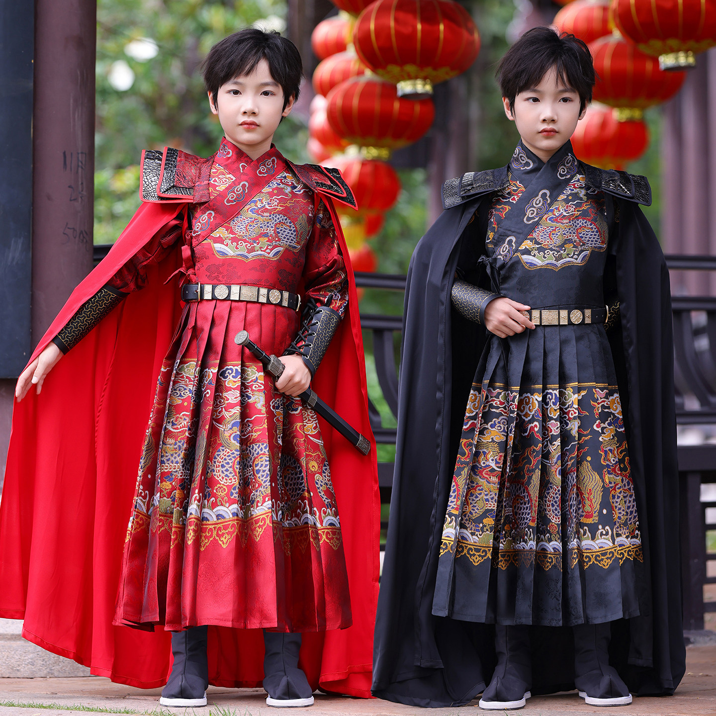 斜塘衣庄儿童明制织金飞鱼服图片