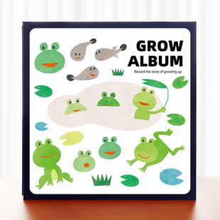 相册本567寸宝宝成长记录册大容量过塑纪念册情侣粘贴式 家庭影集