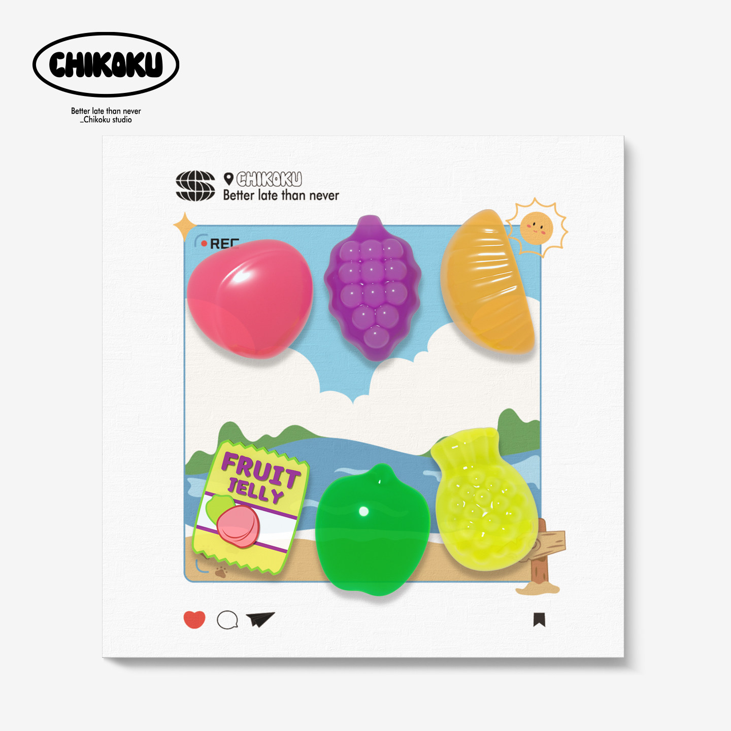 chikoku水果软糖洞洞鞋diy鞋花配饰趣味卡皮巴拉装饰扣鞋配饰卡扣