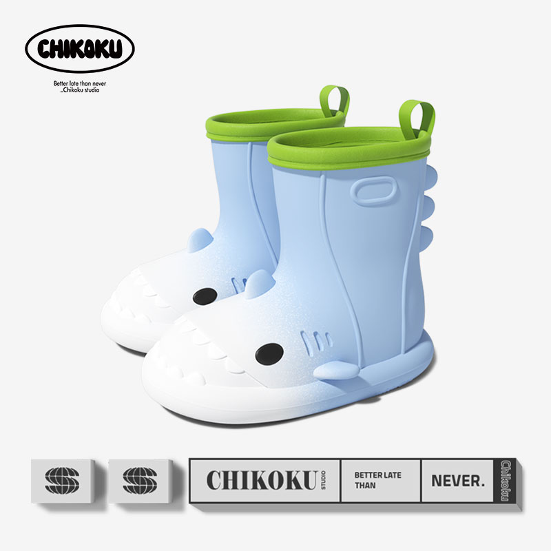 chikoku鲨鱼雨鞋女款户外